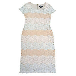 NWOT RN Studio Floral Lace Ombre Pink Ivory Dress